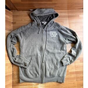 Disney Cruise Line Gray Full Zip Hoodie Mickey & Friends Ship Graphic